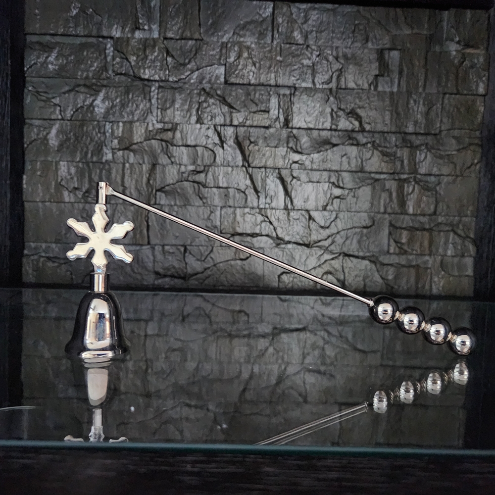 Silver Toned Snowflake Candle Snuffer